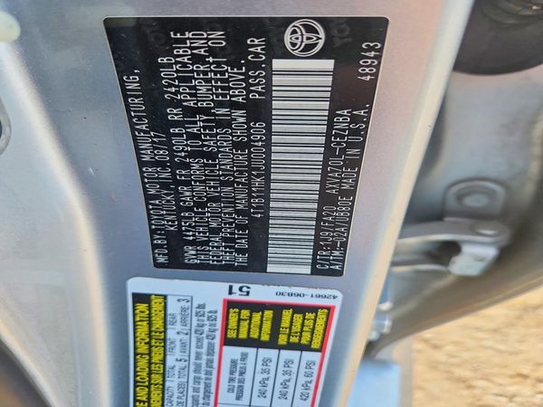 2018 TOYOTA CAMRY L/LE/SE/XLE