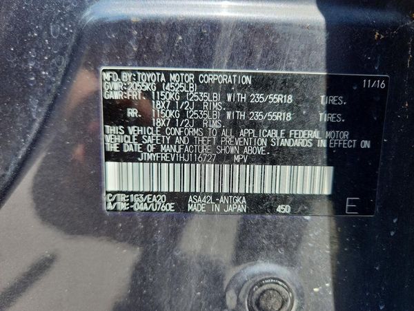 2017 TOYOTA RAV4 Ltd/Platinum