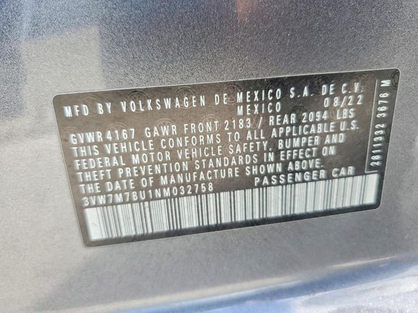 2022 VOLKSWAGEN JETTA