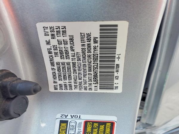 2012 HONDA CRV EX-L