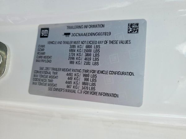 2022 CHEVROLET SILVERADO Work Truck — VINS
