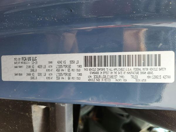 2020 RAM PROMASTER 3500 VF