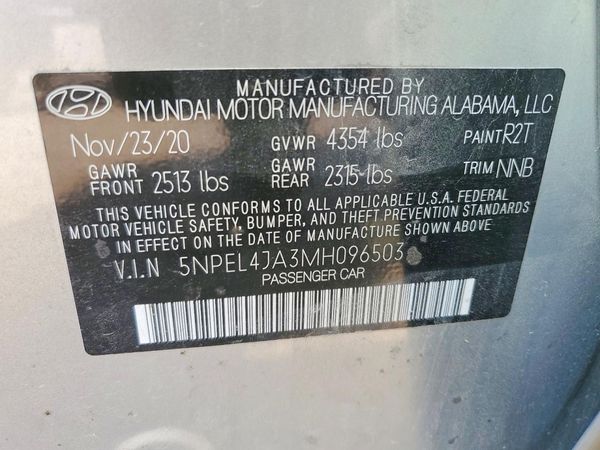 2021 HYUNDAI SONATA SEL