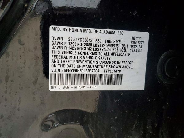 2020 HONDA PILOT