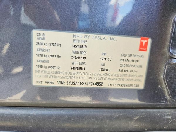 2018 TESLA MODEL S