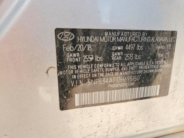 2018 HYUNDAI SONATA