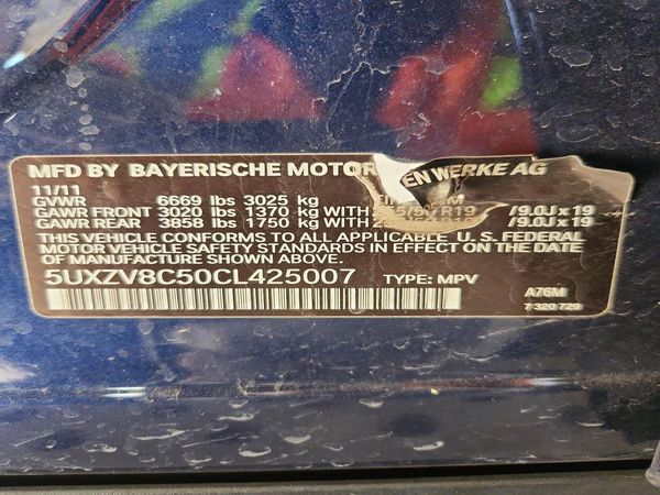 2012 BMW X5 xDrive50i