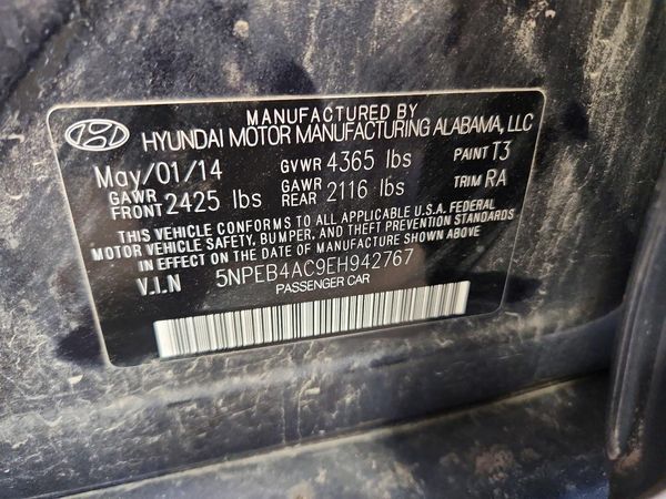 2014 HYUNDAI SONATA GLS/ GLS Popular — VINS