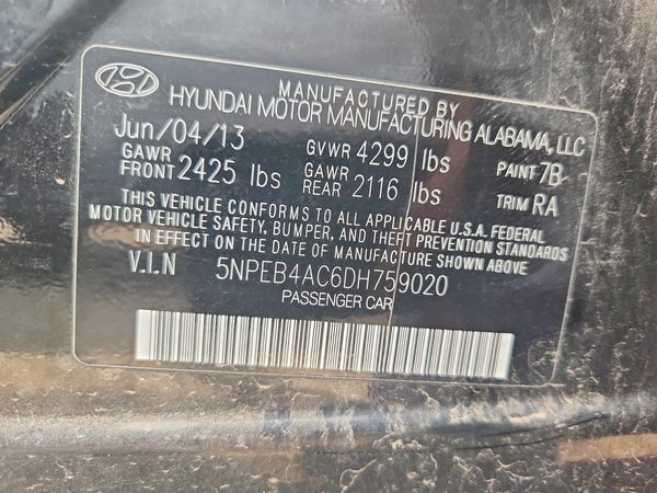 2013 HYUNDAI SONATA GLS/ GLS Popular