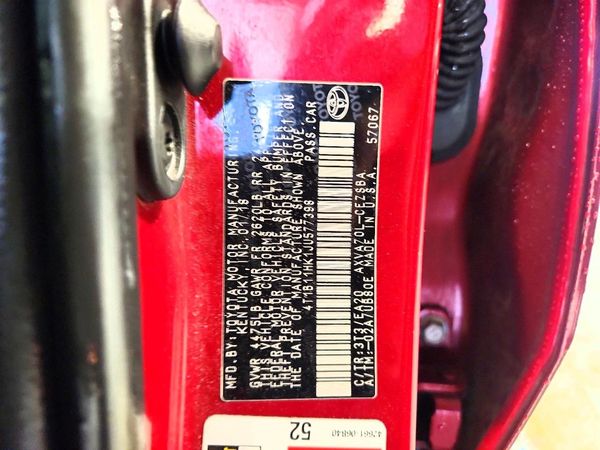 2018 TOYOTA CAMRY L/LE/SE/XLE