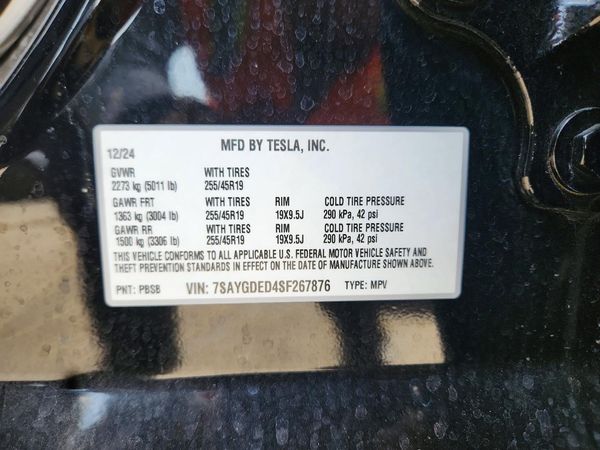 2025 TESLA MODEL Y