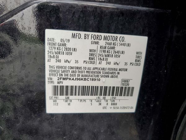 2019 FORD EDGE SEL