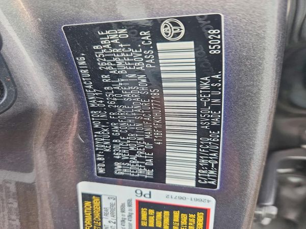 2017 TOYOTA CAMRY LE/SE/XLE/XSE