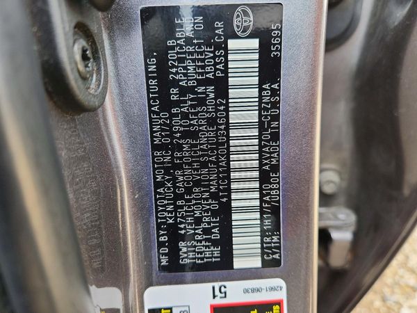 2020 TOYOTA CAMRY LE