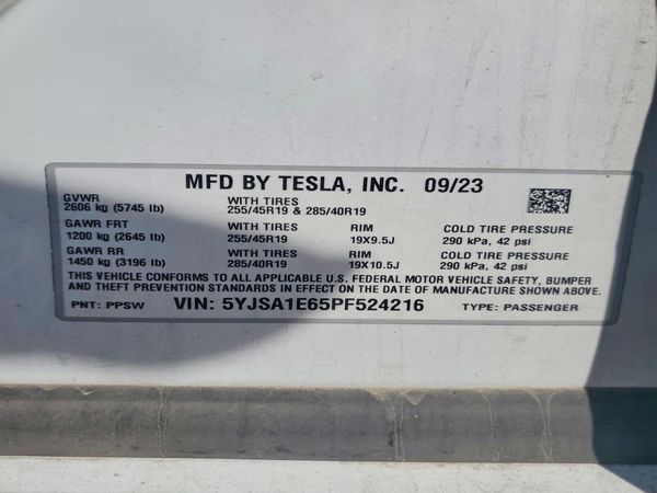 2023 TESLA MODEL S