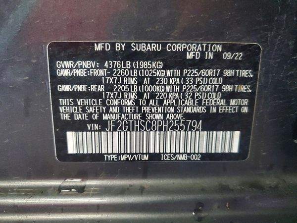 2023 SUBARU CROSSTREK Sport