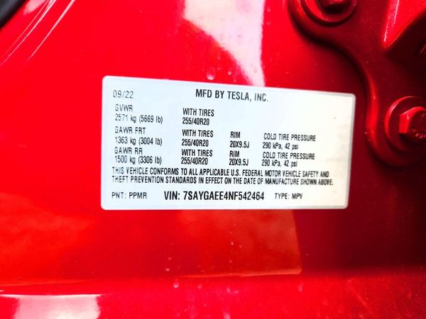 2022 TESLA MODEL Y