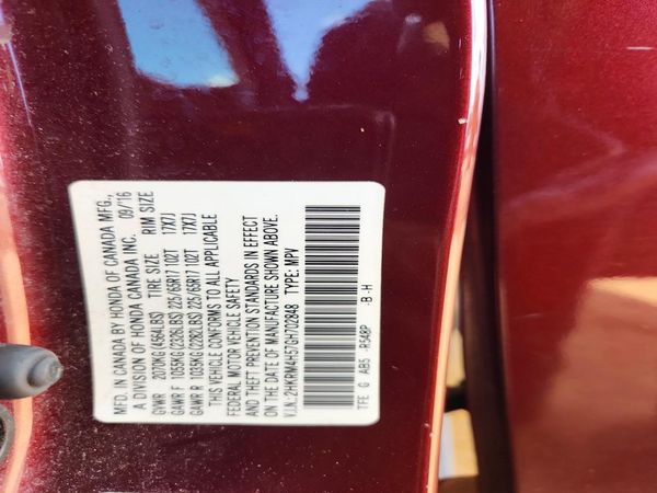 2016 HONDA CRV EX