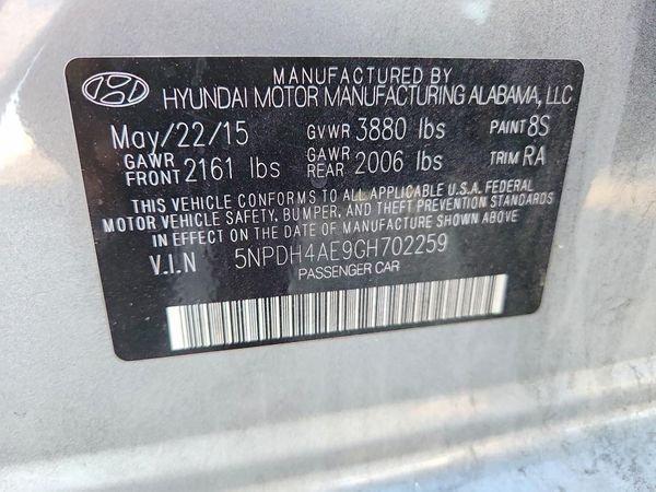 2016 HYUNDAI ELANTRA