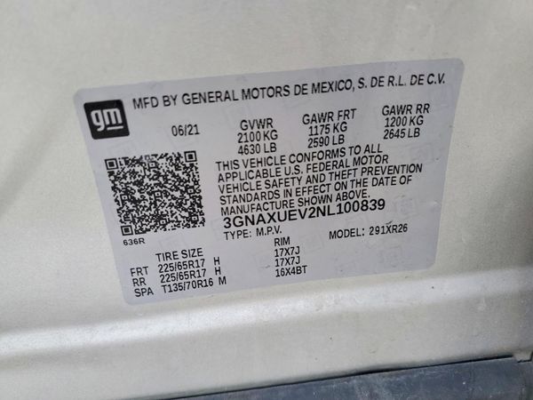 2022 CHEVROLET EQUINOX LT (1LT)