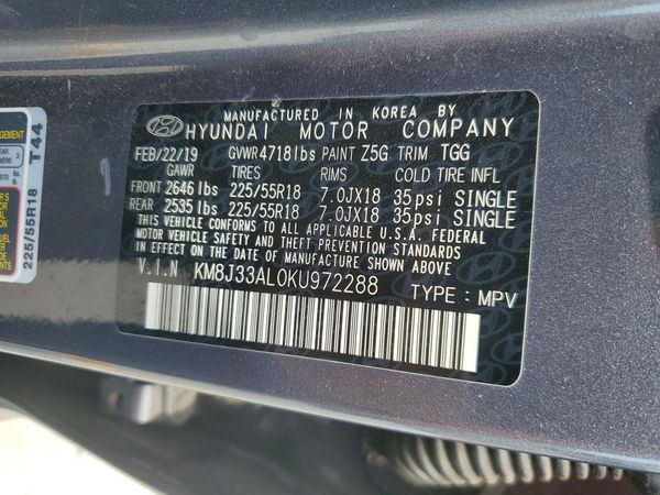 2019 HYUNDAI TUCSON