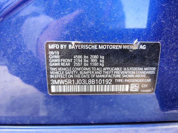 2020 BMW 330I NA