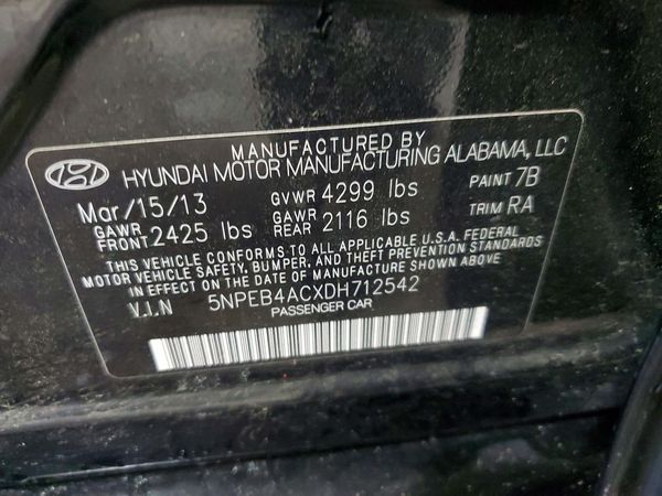 2013 HYUNDAI SONATA