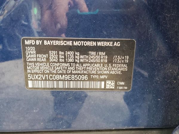 2021 BMW X4 xDrive30i — VINS