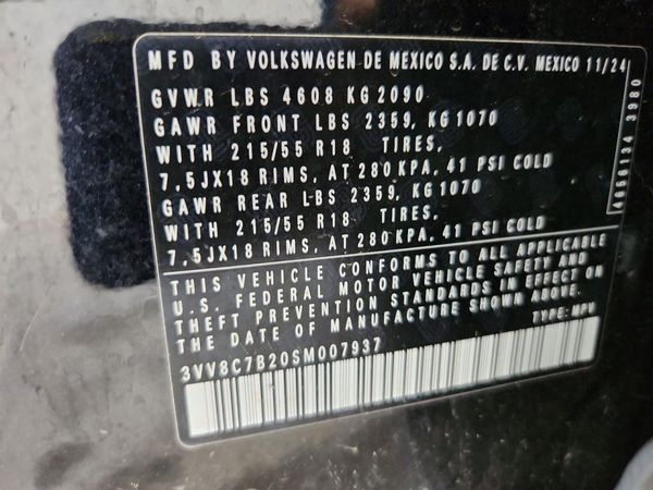 2025 VOLKSWAGEN TAOS 4Motion S