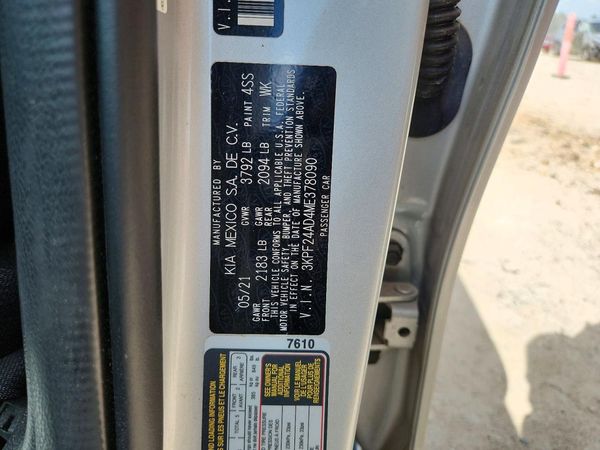 2021 KIA FORTE FE, LXS