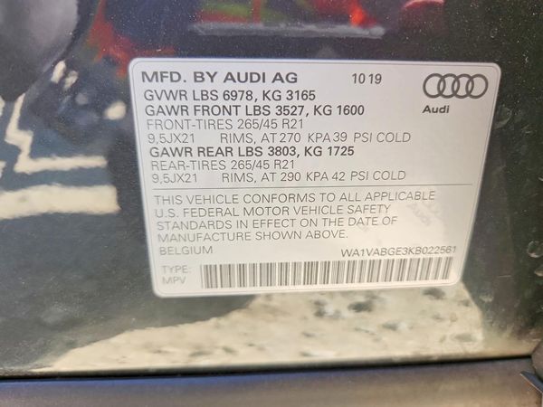 2019 AUDI E-TRON e-tron quattro Prestige