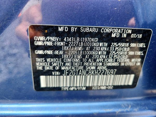 2019 SUBARU CROSSTREK Limited+ES+BSD+NAVI