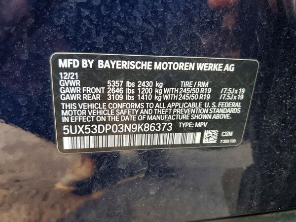 2022 BMW X3 xDrive30i