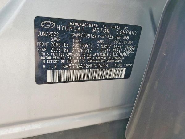 2022 HYUNDAI SANTA FE Blue