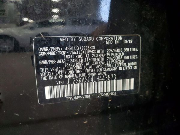 2020 SUBARU FORESTER Ltd Base+ES+KA