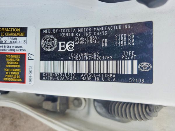 2017 TOYOTA CAMRY LE/SE/XLE Hybrid