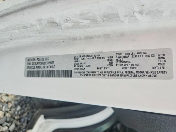 2025 RAM PROMASTER 2500