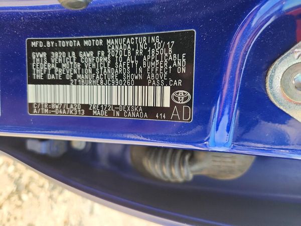 2018 TOYOTA COROLLA L/LE/SE/XLE/XSE