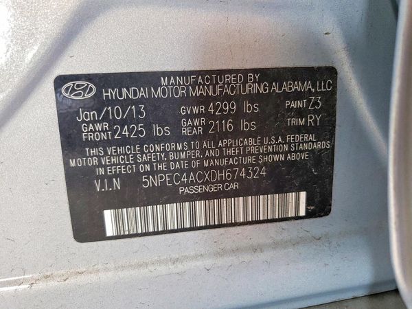 2013 HYUNDAI SONATA