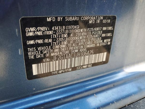2018 SUBARU CROSSTREK Base