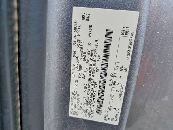 2021 FORD F150
