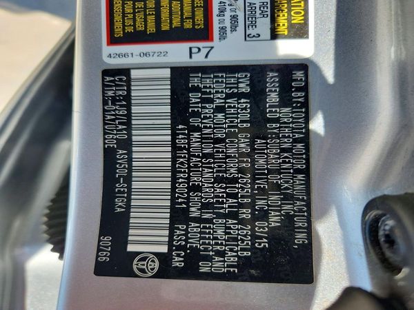 2015 TOYOTA CAMRY