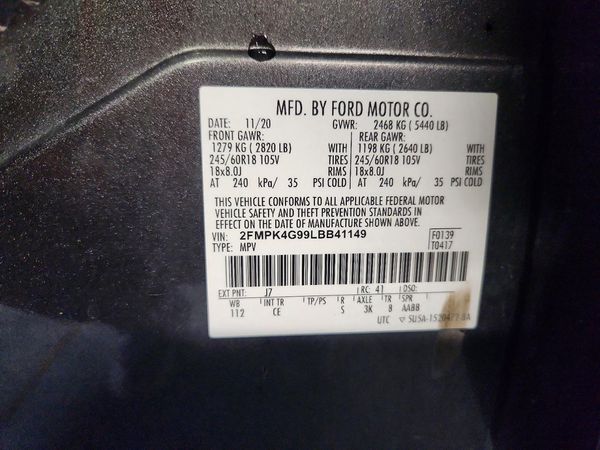 2020 FORD EDGE SE