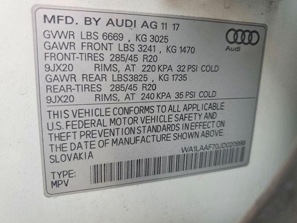 2018 AUDI Q7 quattro Premium Plus