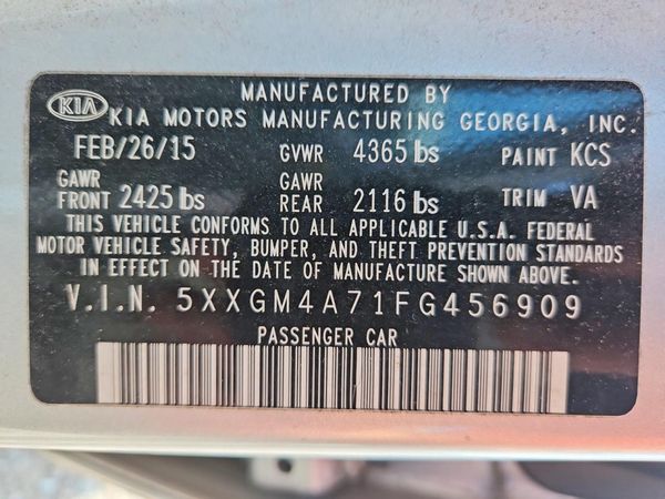 2015 KIA OPTIMA GL(Middle-low grade)
