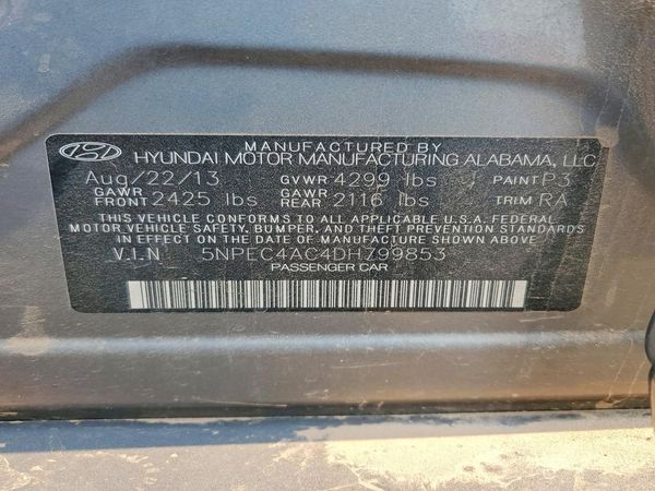 2013 HYUNDAI SONATA