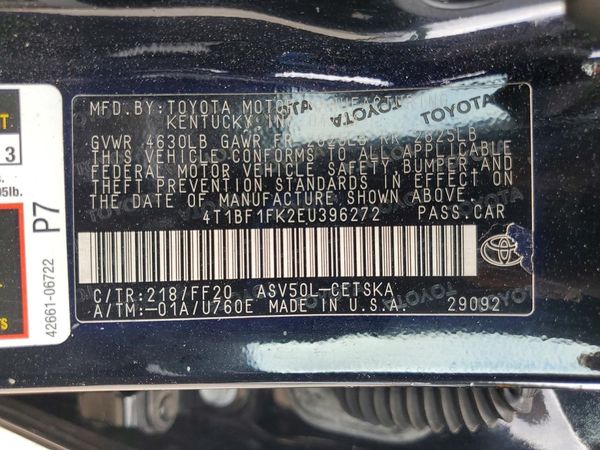 2014 TOYOTA CAMRY