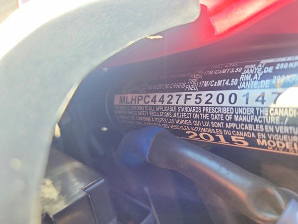 2015 HONDA CBR CYCLE