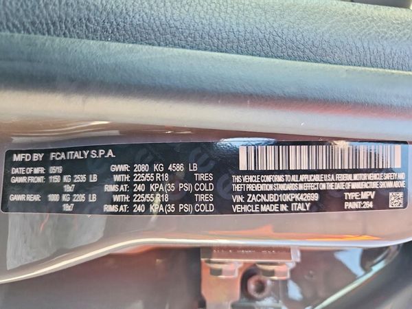2019 JEEP RENEGADE LIMITED 4X4