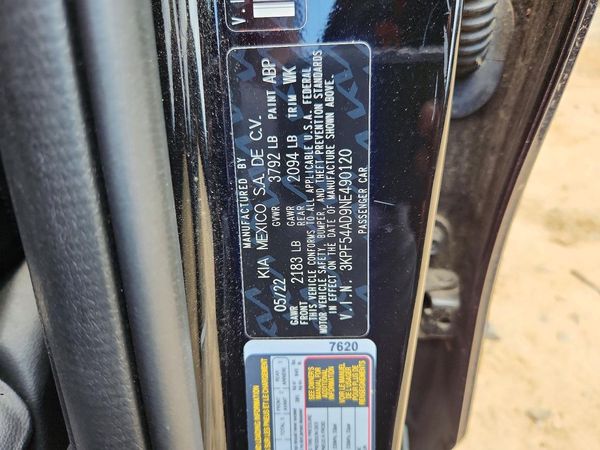 2022 KIA FORTE